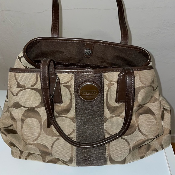 Coach Large Brown/Khaki Hobo Bag - Picture 3 of 5